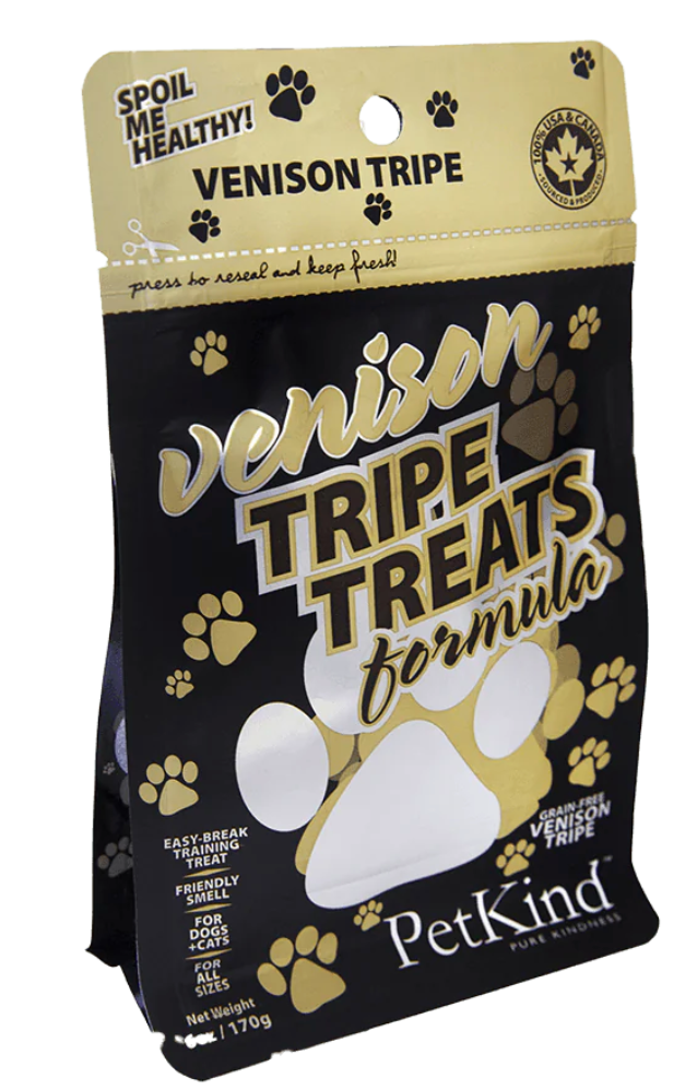 PETKIND GREEN VENISON TRIPE TREAT 170G - Tail Blazers Etobicoke