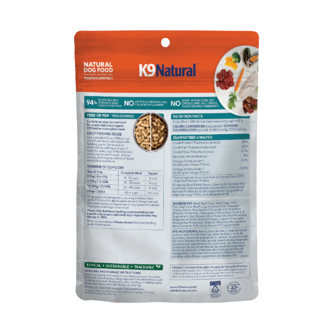 K9 Natural Freeze-Dried Hoki &amp; Beef Topper (100g)