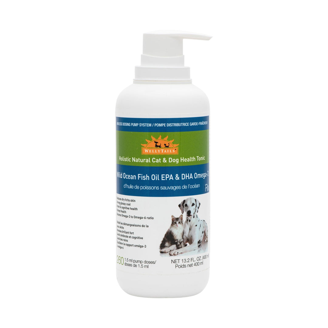 WellyTails Wild Ocean Fish Oil Omega-3 Blend Dog Rx 400mL