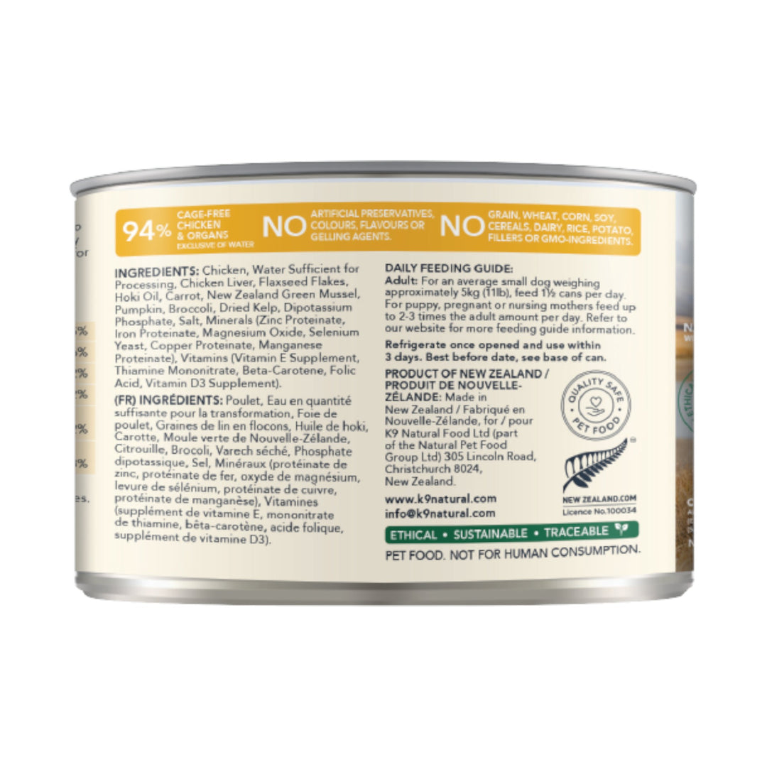 K9 Natural Chicken Dog Can (6oz)