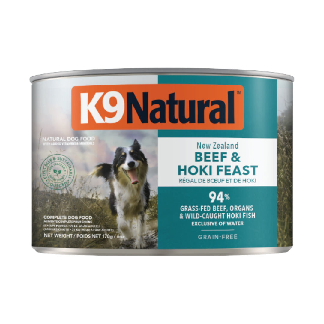 K9 Natural Hoki &amp; Beef Dog Can (6oz)