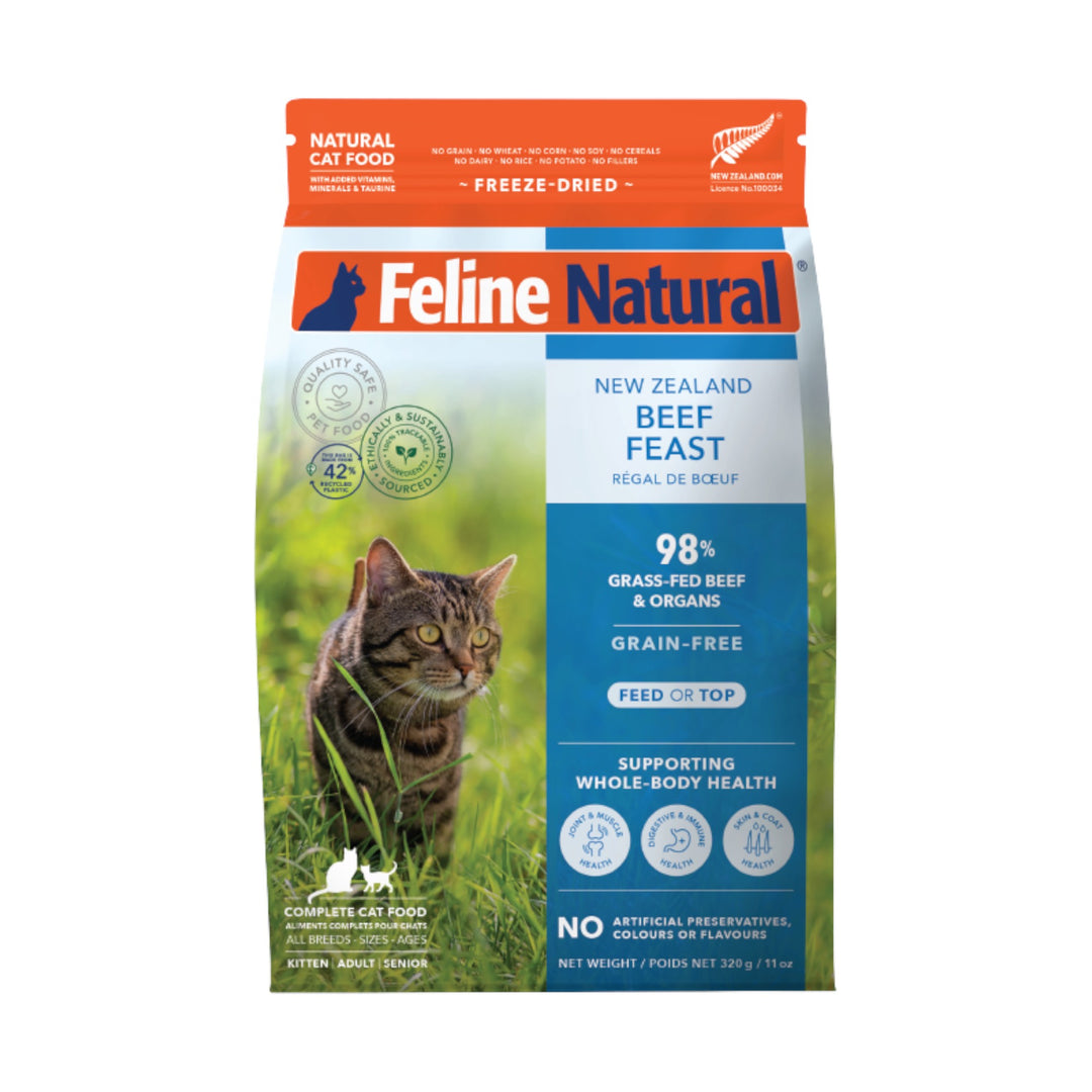 Feline Natural Freeze-Dried Beef Feast (320g)