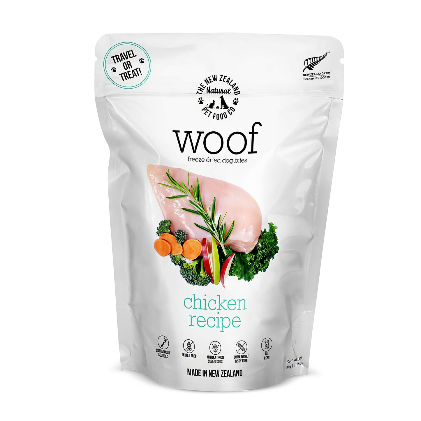 New Zealand Woof Freeze Dried Chicken (50g)