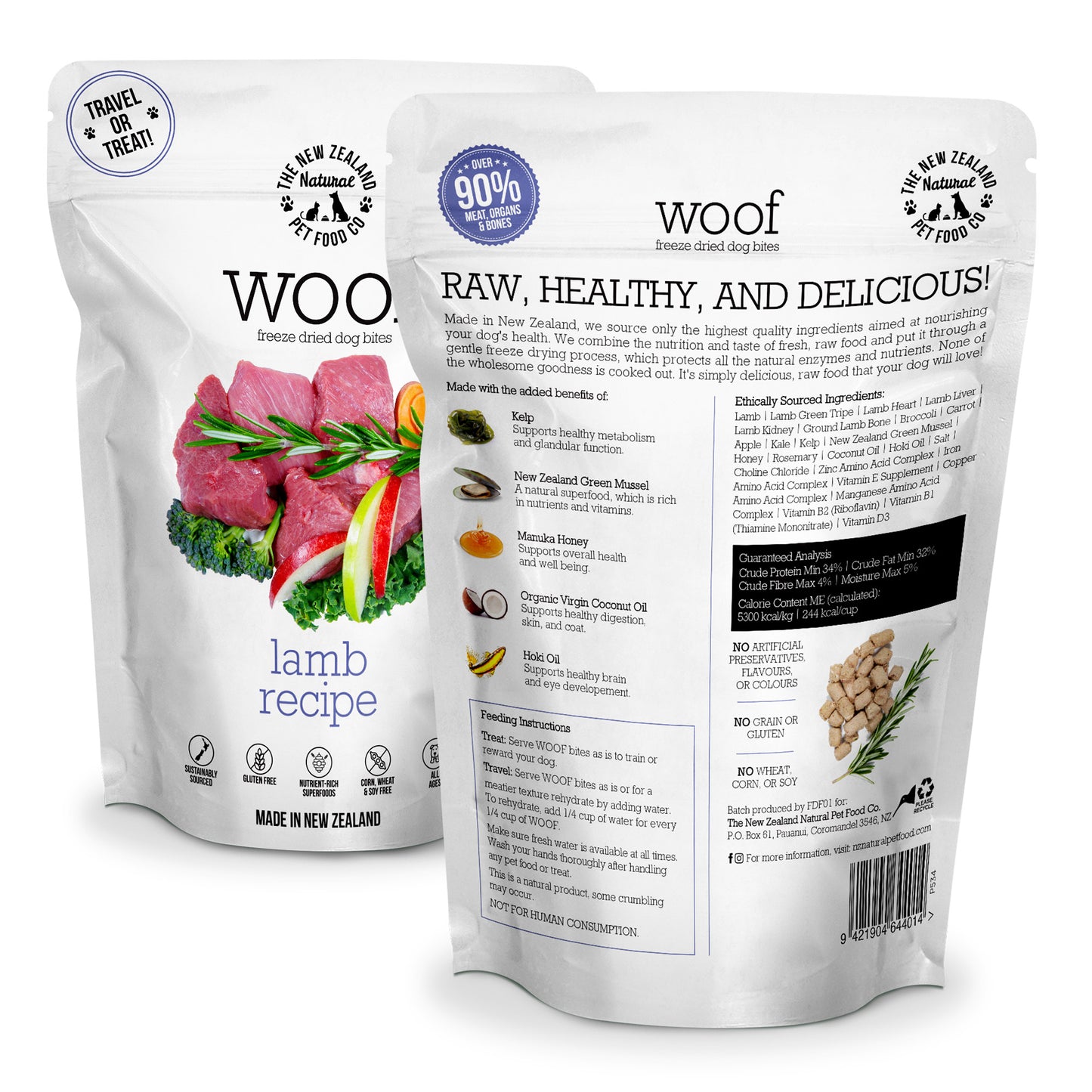 New Zealand Woof Freeze Dried Lamb (280g)