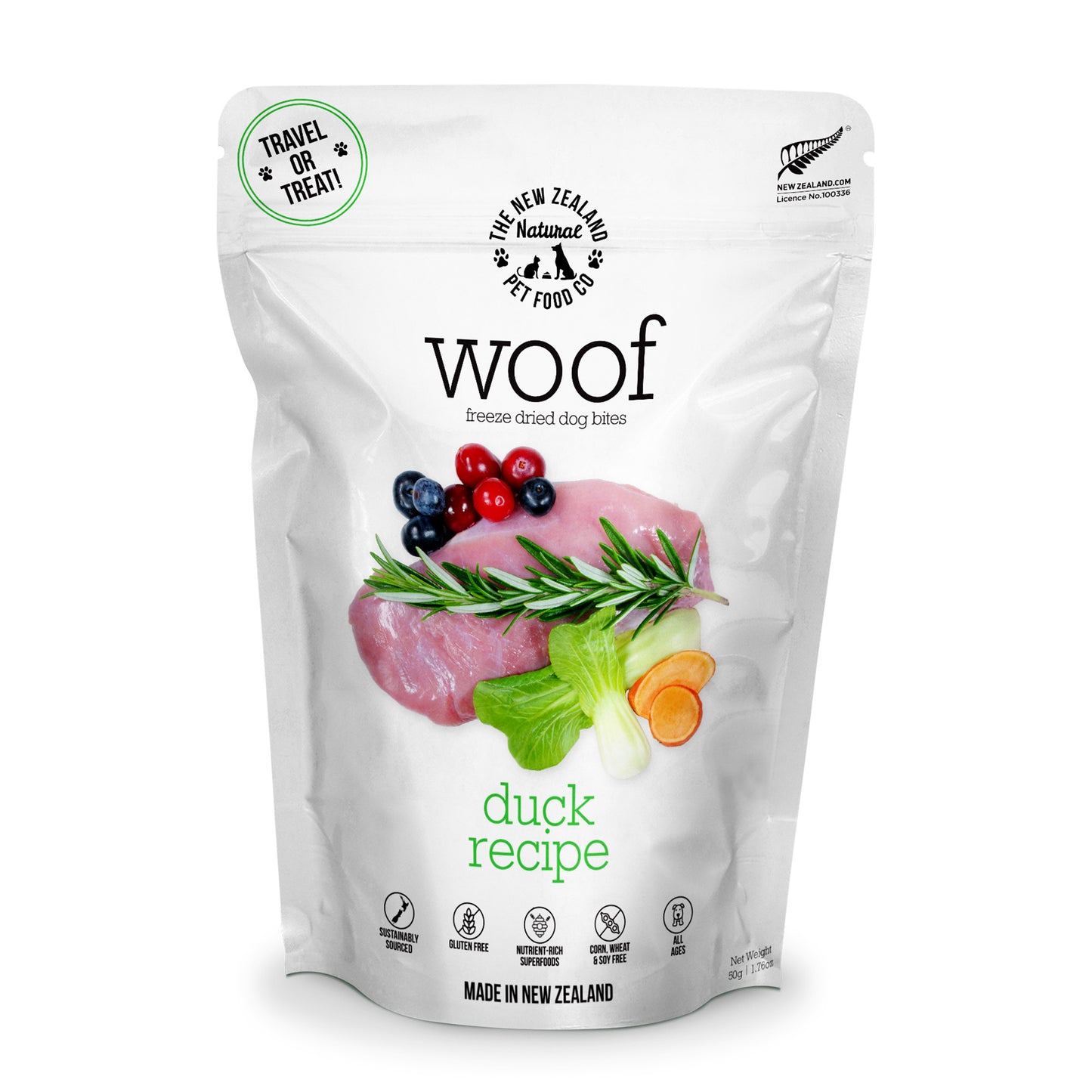 New Zealand Woof Freeze Dried Duck (50g)