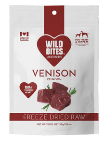 WILD BITES FD VENISON HEART 50G