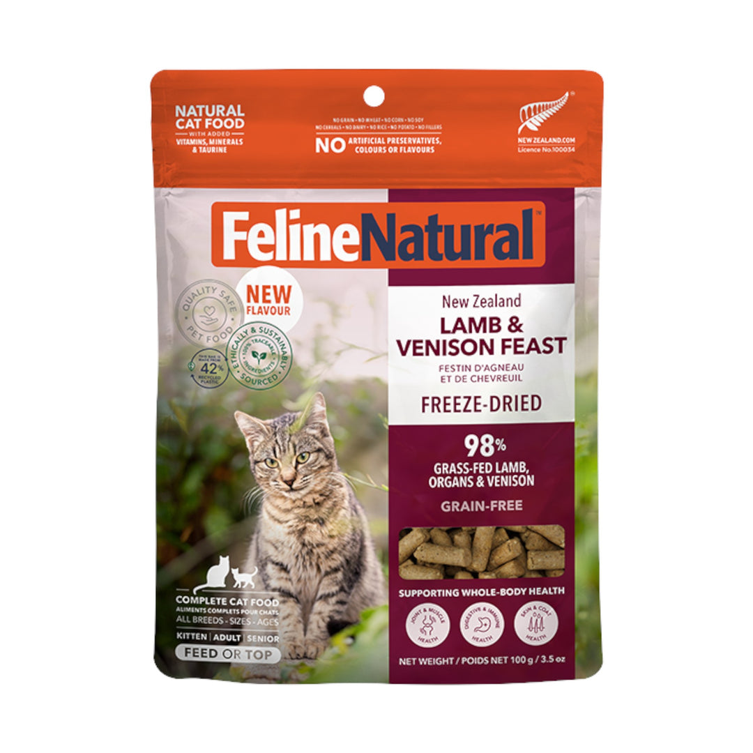 Feline Natural Freeze-Dried Lamb/Venison (100g)