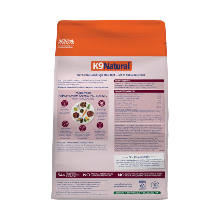 K9 Natural Lamb &amp; Venison Freeze-Dried Food (1.8kg)