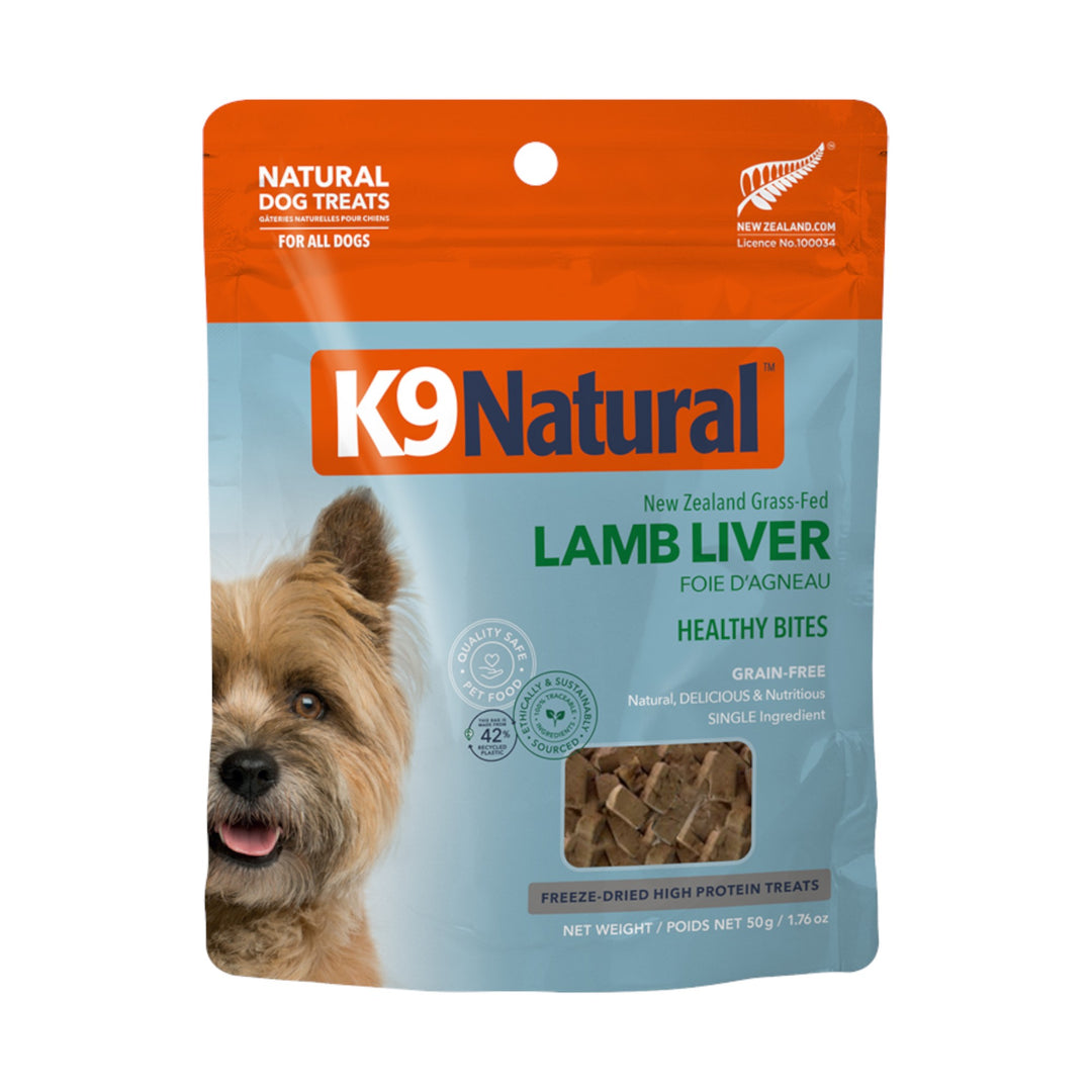 K9 Natural Freeze-Dried Lamb Liver Bites (50g)