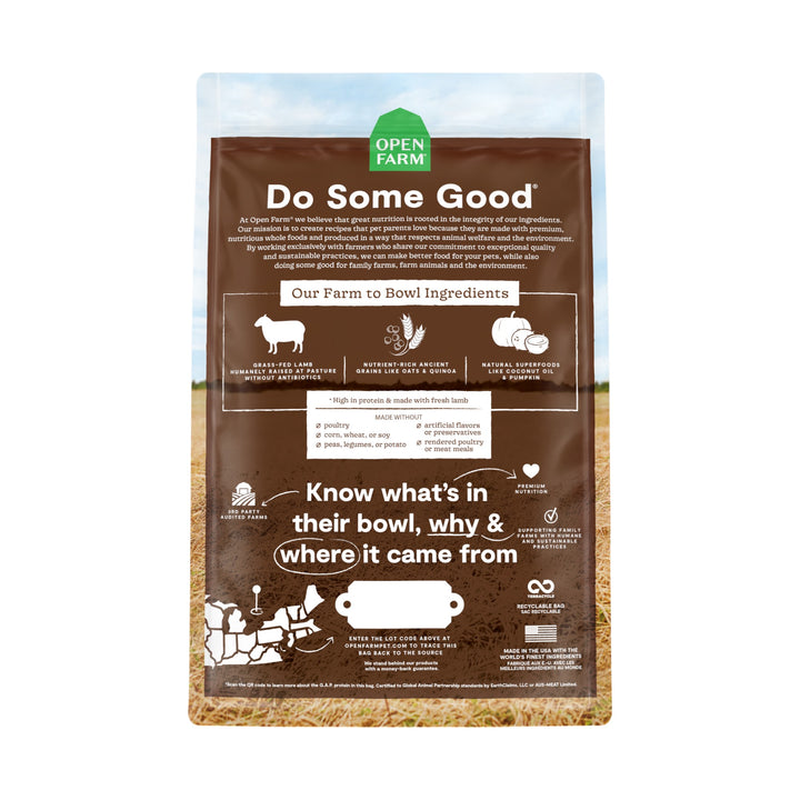 Open Farm Lamb Grain Free Dog (22lb)