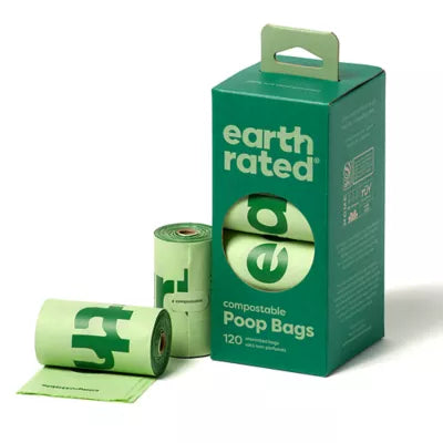 Earth Rated Compostable Leakproof Poop Bags, 120 Count on 8 Refill Rolls