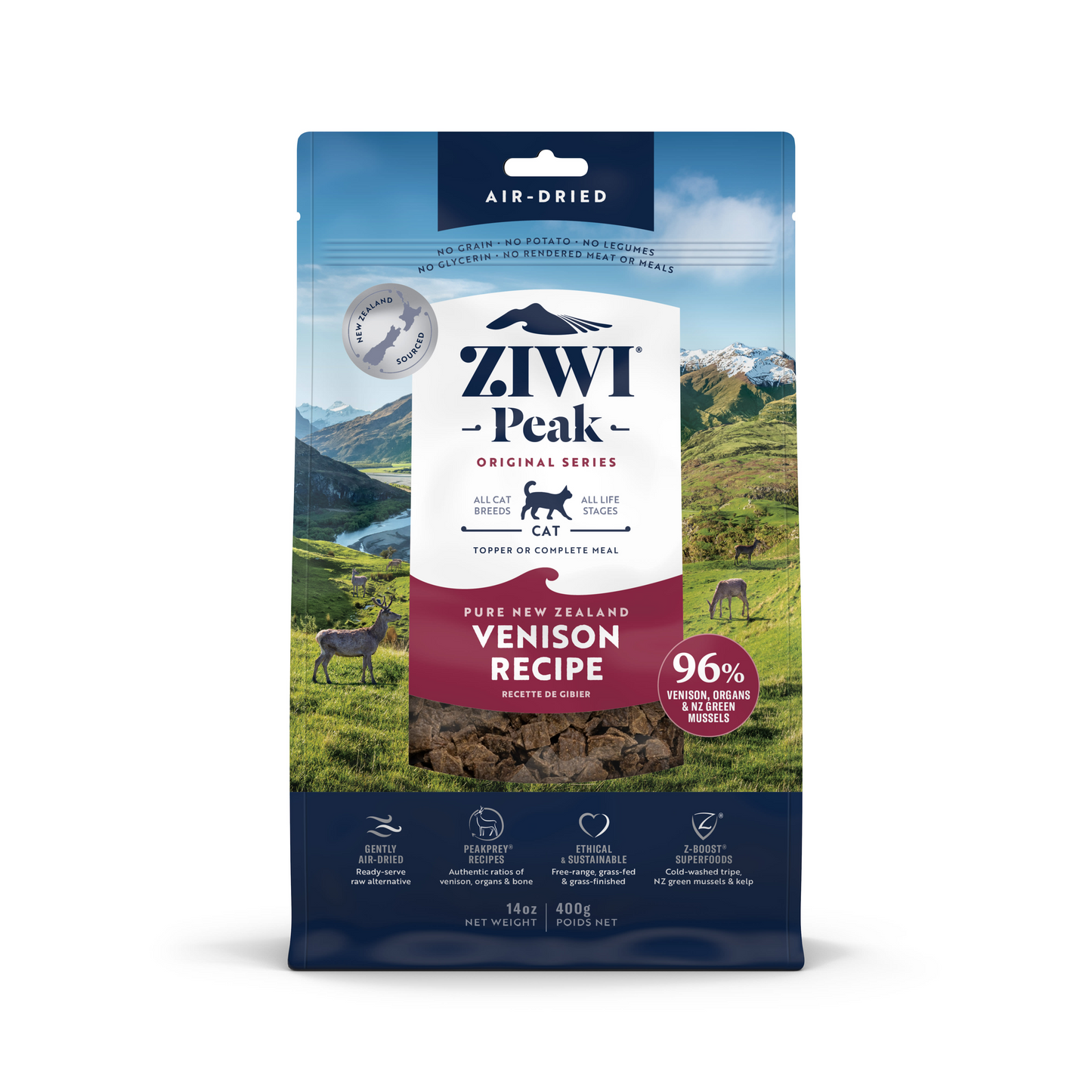 Ziwi Ziwipeak Cat Air-Dried Venison (400g)