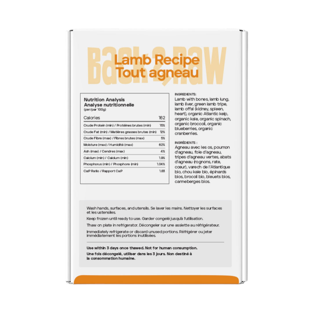 Back2Raw Dog Complete Lamb Recipe (4lb)