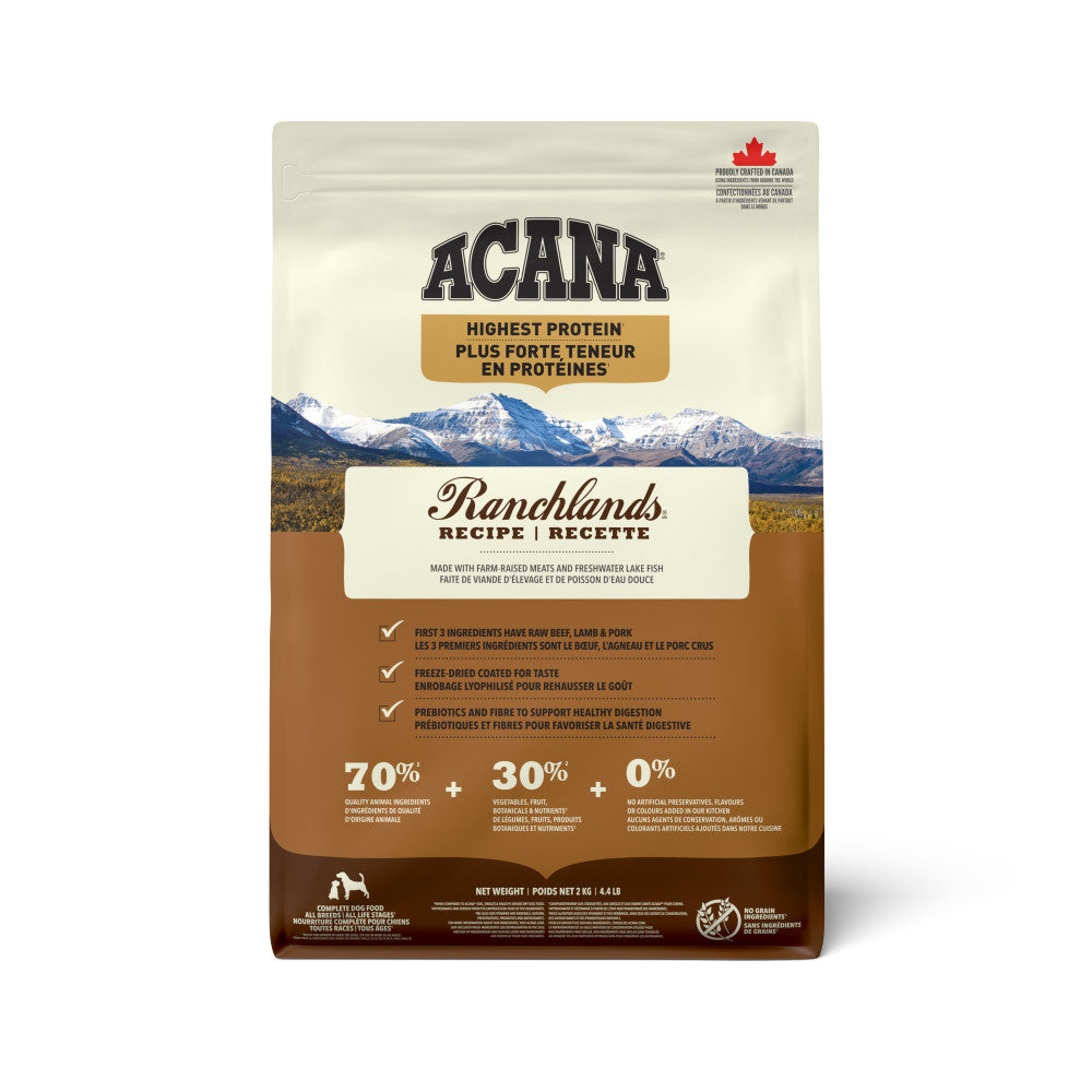 Acana Dog Highest Protein Ranchlands Recipe (2kg)