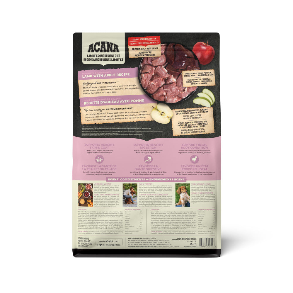 Acana Dog Singles Lamb & Apple (10.8kg)