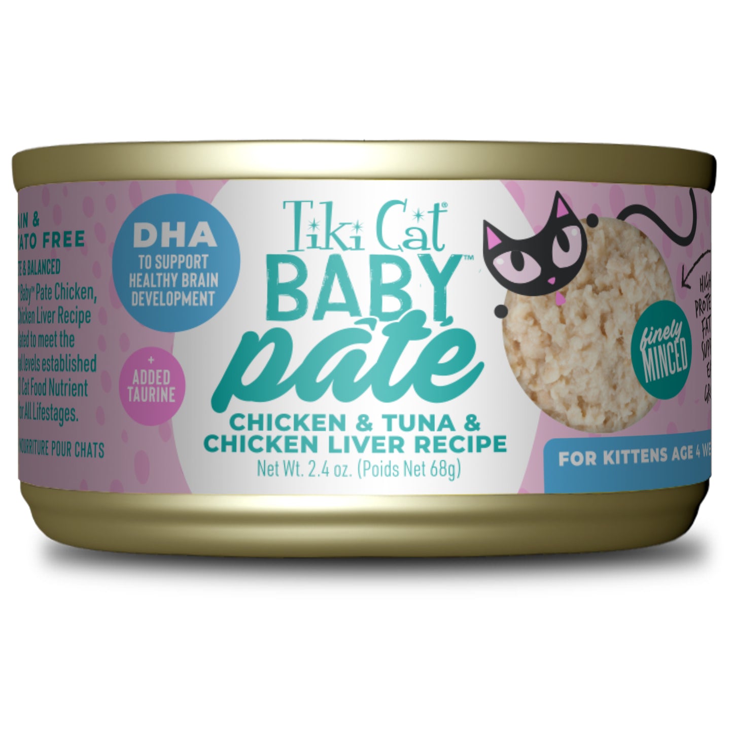 Tiki Cat Baby Chicken, Tuna & Chicken Liver Pate 2.4oz