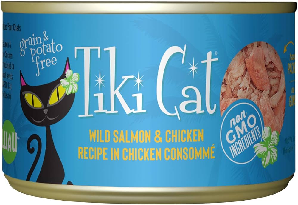 Tiki Cat Luau Wild Salmon & Chicken Recipe  6OZ