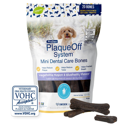 PLAQUEOFF DENTAL BONES MINI VEG/BLU 340G