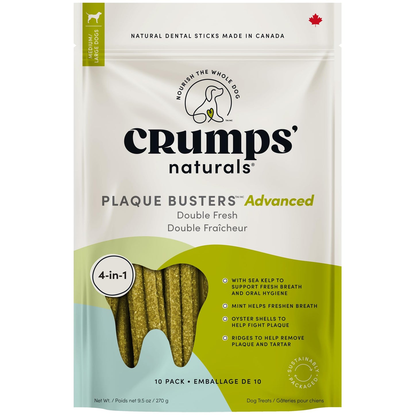 CRUMPS PLAQUE BUSTER ADV DBL FRESH 10PK