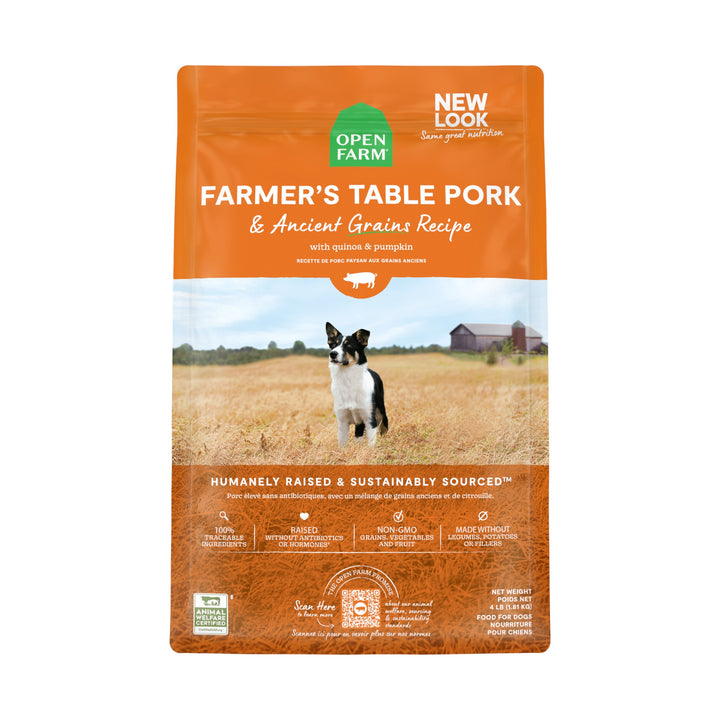 Open Farm Pork Ancient Grains Recipe Adult Dog Food (22lb)