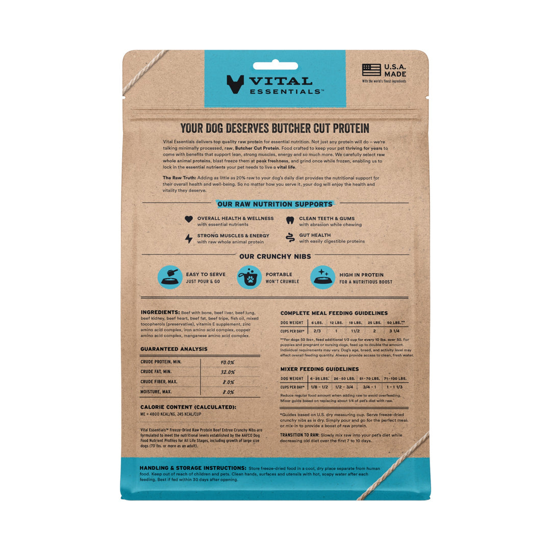 Vital Essentials Dog Freeze-Dried Beef Mini Nibs (3lb)