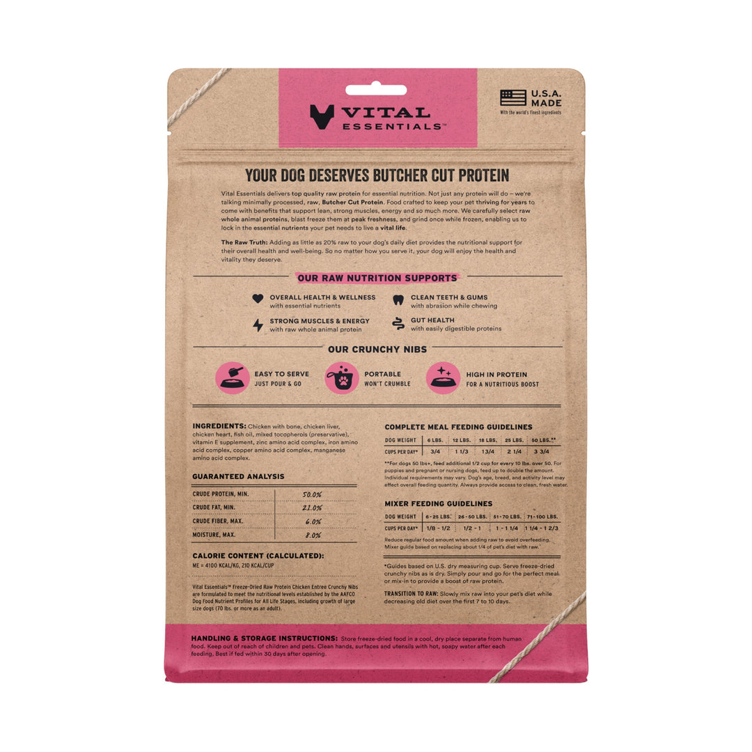 Vital Essentials Dog Freeze-Dried Chicken Mini Nibs (25oz)