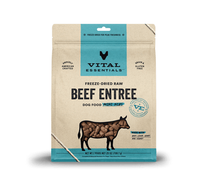 Vital Essentials Dog Freeze-Dried Beef Mini Nibs (25oz)