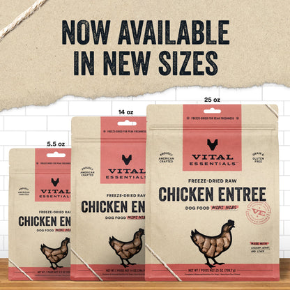 Vital Essentials Dog Freeze-Dried Chicken Mini Nibs (14oz)