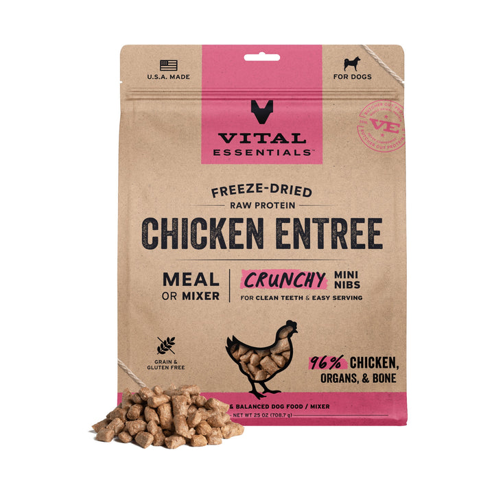 Vital Essentials Dog Freeze-Dried Chicken Mini Nibs (25oz)