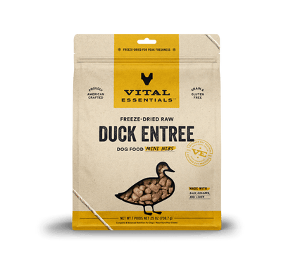 Vital Essentials Dog Freeze-Dried Duck Mini Nibs (25oz)
