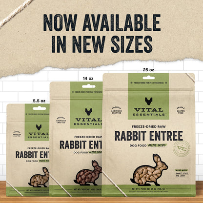 Vital Essentials Dog Freeze-Dried Rabbit Mini Nibs (25oz)