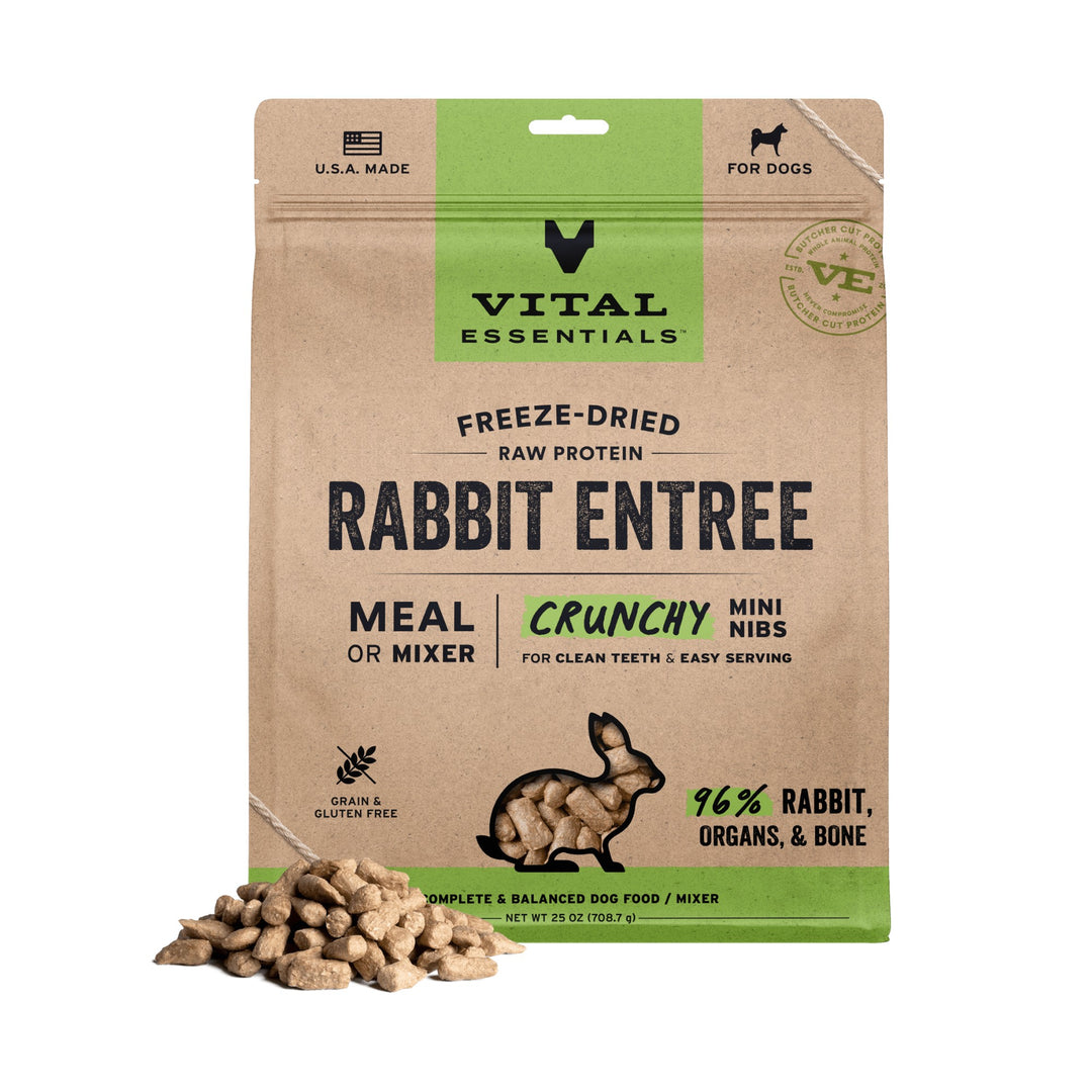 Vital Essentials Dog Freeze-Dried Rabbit Mini Nibs (25oz)
