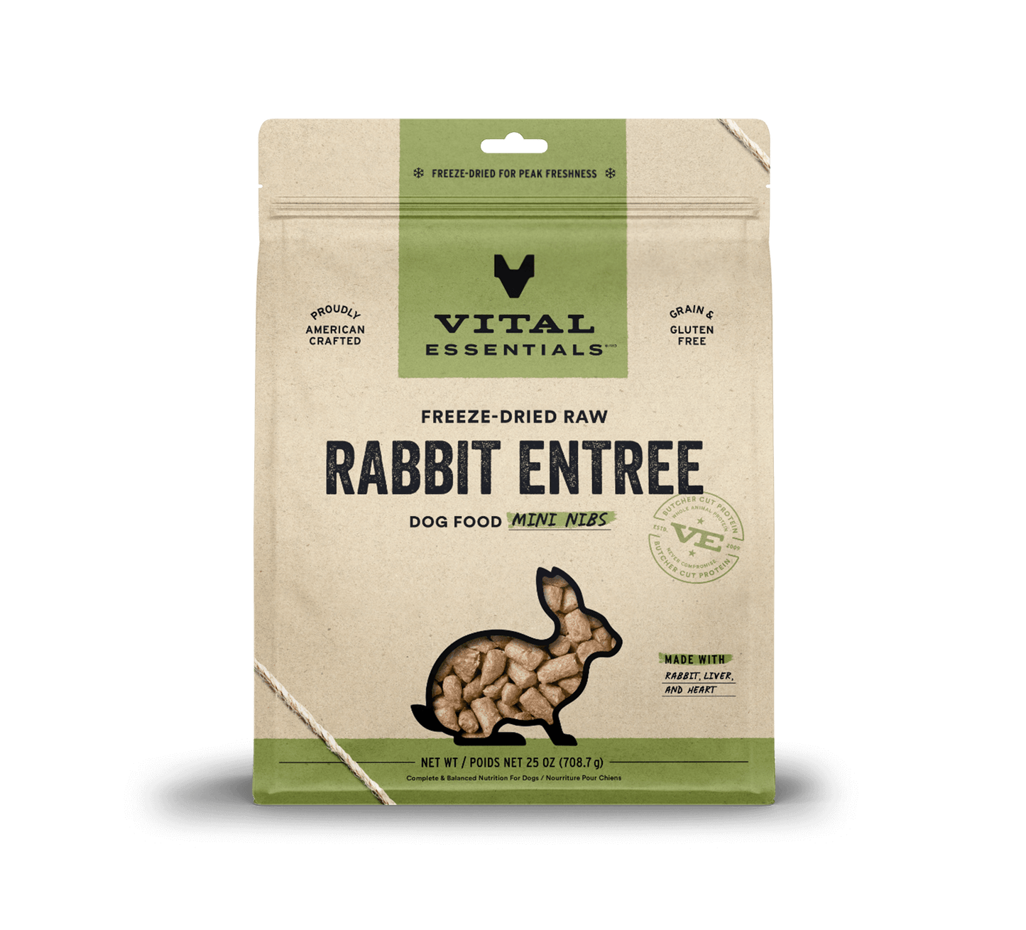 Vital Essentials Dog Freeze-Dried Rabbit Mini Nibs (25oz)