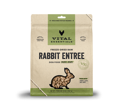 Vital Essentials Dog Freeze-Dried Rabbit Mini Nibs (25oz)
