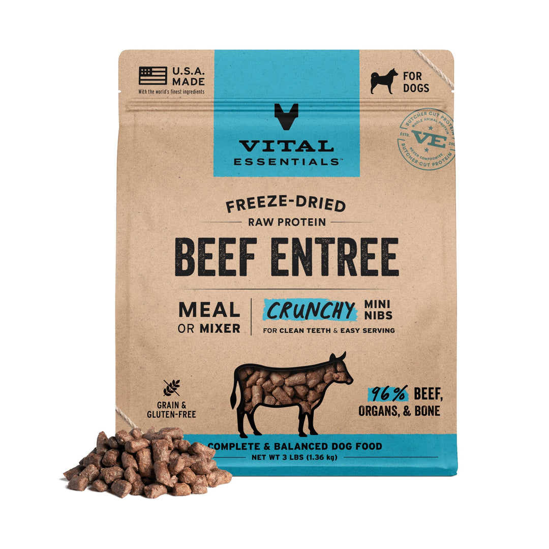 Vital Essentials Dog Freeze-Dried Beef Mini Nibs (3lb)