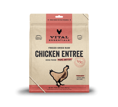 Vital Essentials Dog Freeze-Dried Chicken Mini Patties (14oz)