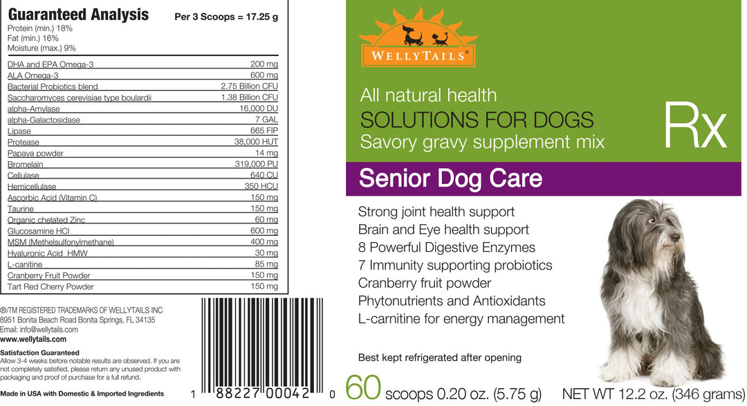 Wellytails Senior Dog Vitality (345g)