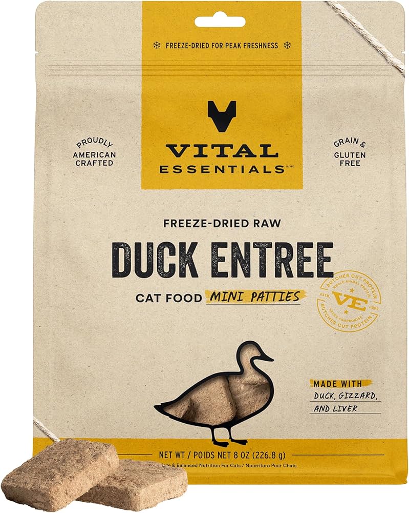 Vital Essential Cat Freeze-Dried Duck Mini Patty 15oz
