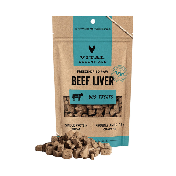 Vital Essentials Dog Freeze-Dried Beef Liver Treat (2.1oz)