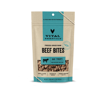 Vital Essentials Dog Freeze-Dried Beef Bites Treat (2.5oz)