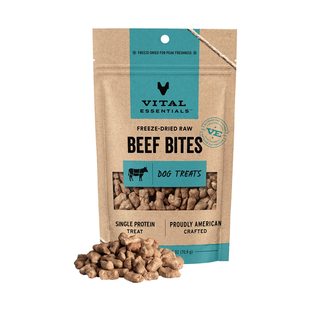 Vital Essentials Dog Freeze-Dried Beef Bites Treat (2.5oz)