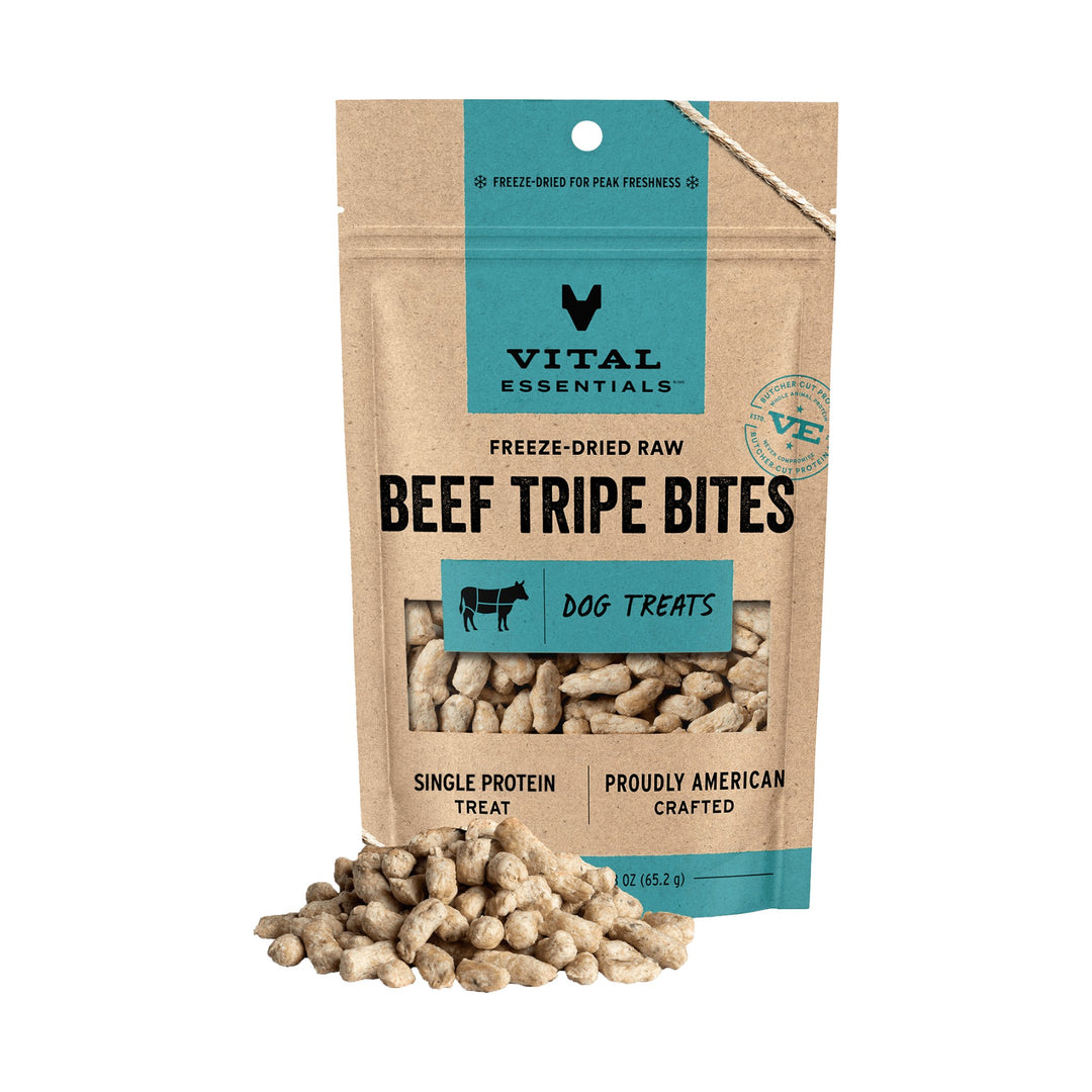 Vital Essentials Dog Freeze-Dried Beef Tripe Nib Treat (2.3oz)