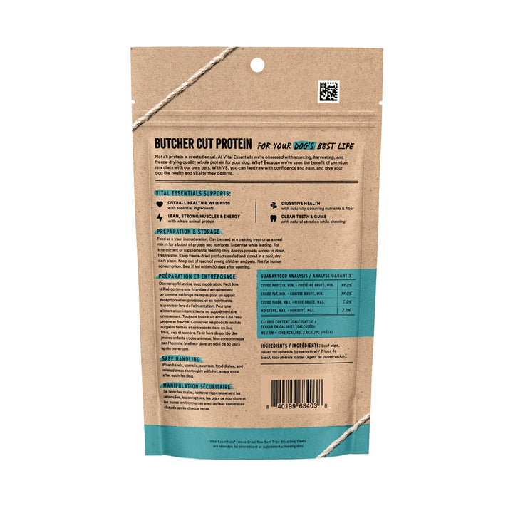 Vital Essentials Dog Freeze-Dried Beef Tripe Nib Treat (2.3oz)