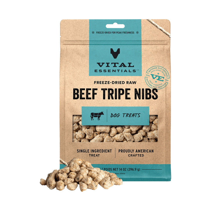 Vital Essentials Dog Freeze-Dried Beef Tripe Nibs (14oz)