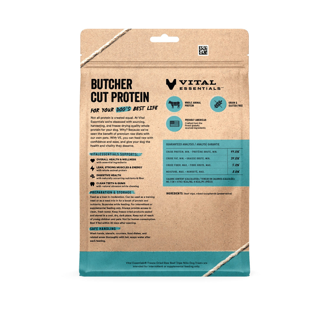 Vital Essentials Dog Freeze-Dried Beef Tripe Nibs (14oz)