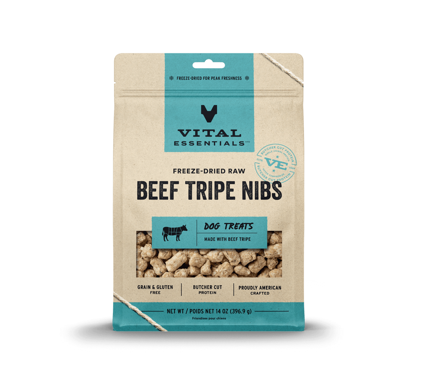 Vital Essentials Dog Freeze-Dried Beef Tripe Nibs (14oz)