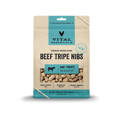 Vital Essentials Dog Freeze-Dried Beef Tripe Nibs (14oz)