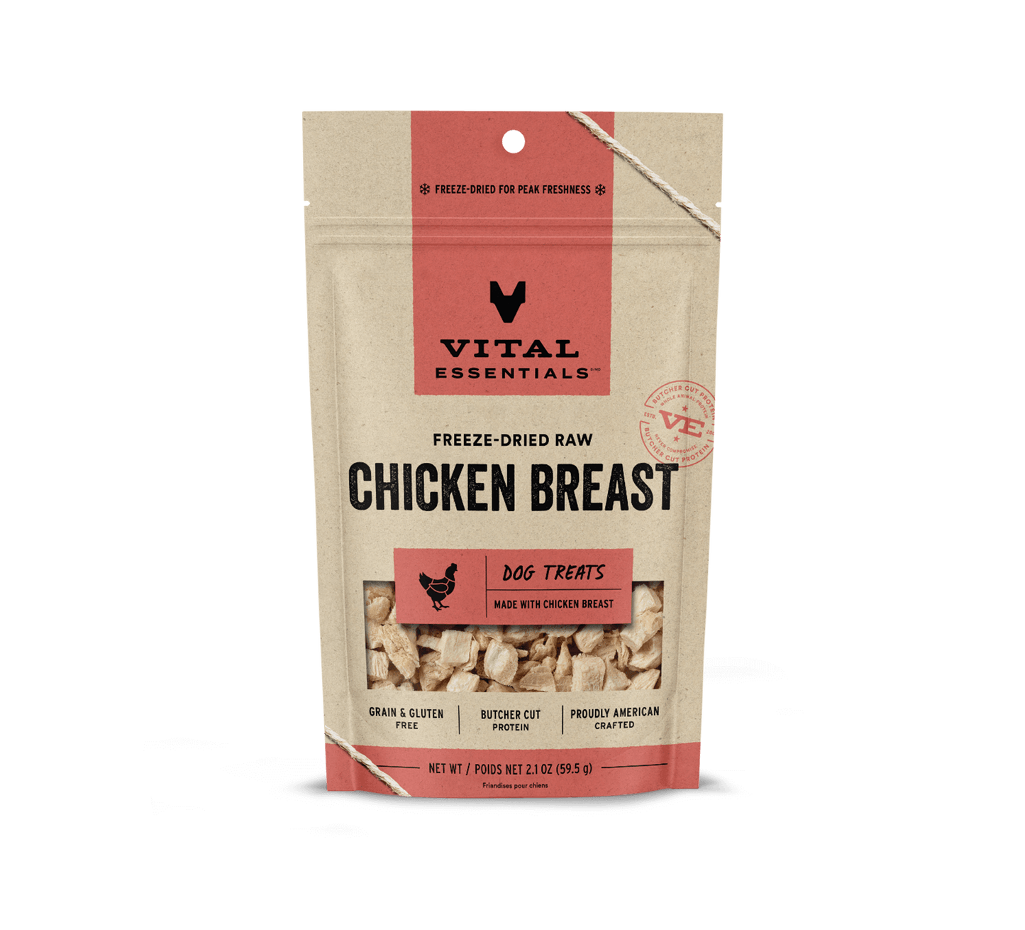 Vital Essentials Dog Freeze-Dried Chicken Breast Treat (2.1oz)