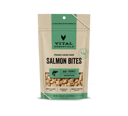 Vital Essentials Dog Freeze-Dried Salmon Bites Treat (2.5oz)