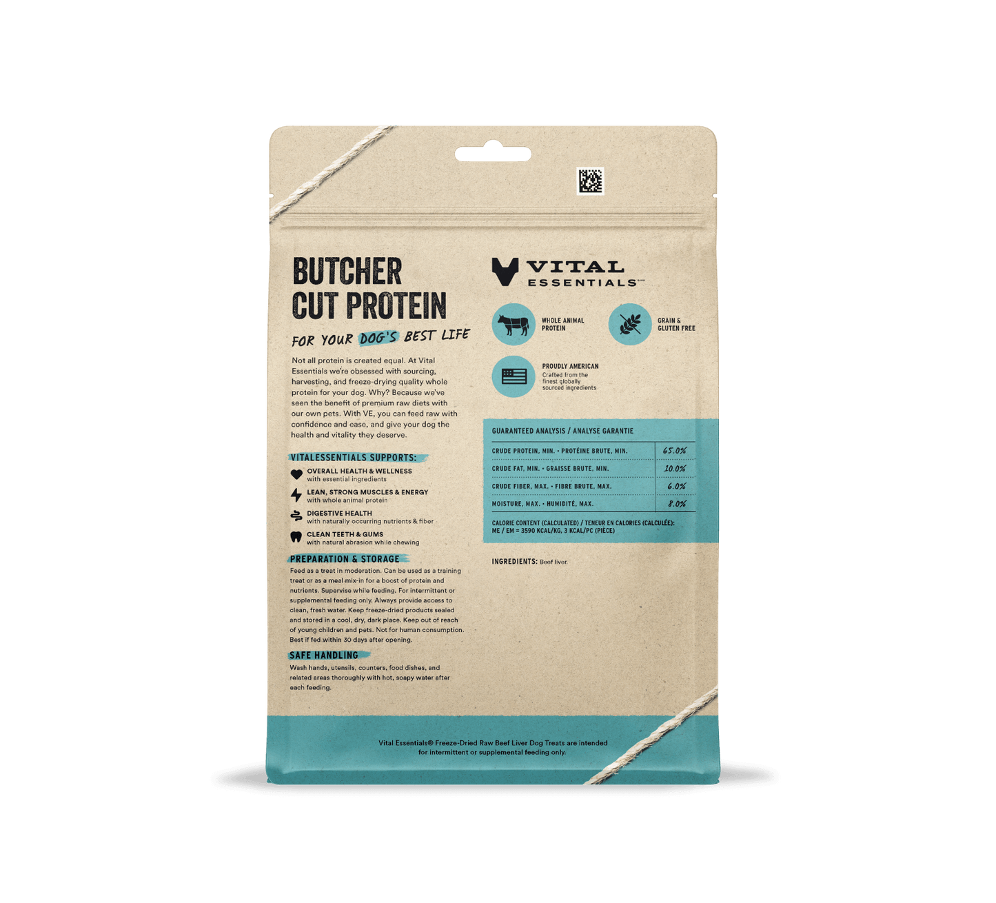 Vital Essentials  Dog Freeze-Dried Beef Liver Treat (15oz)